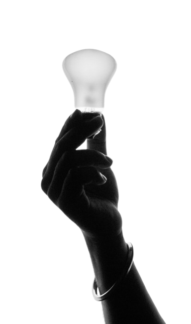 Light bulb held in hand